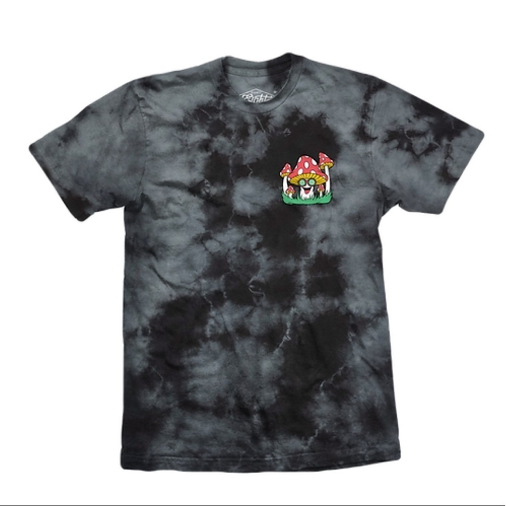 Black Tiedye MushroomT-Shirt, Large, NWOT - Picture 2 of 10